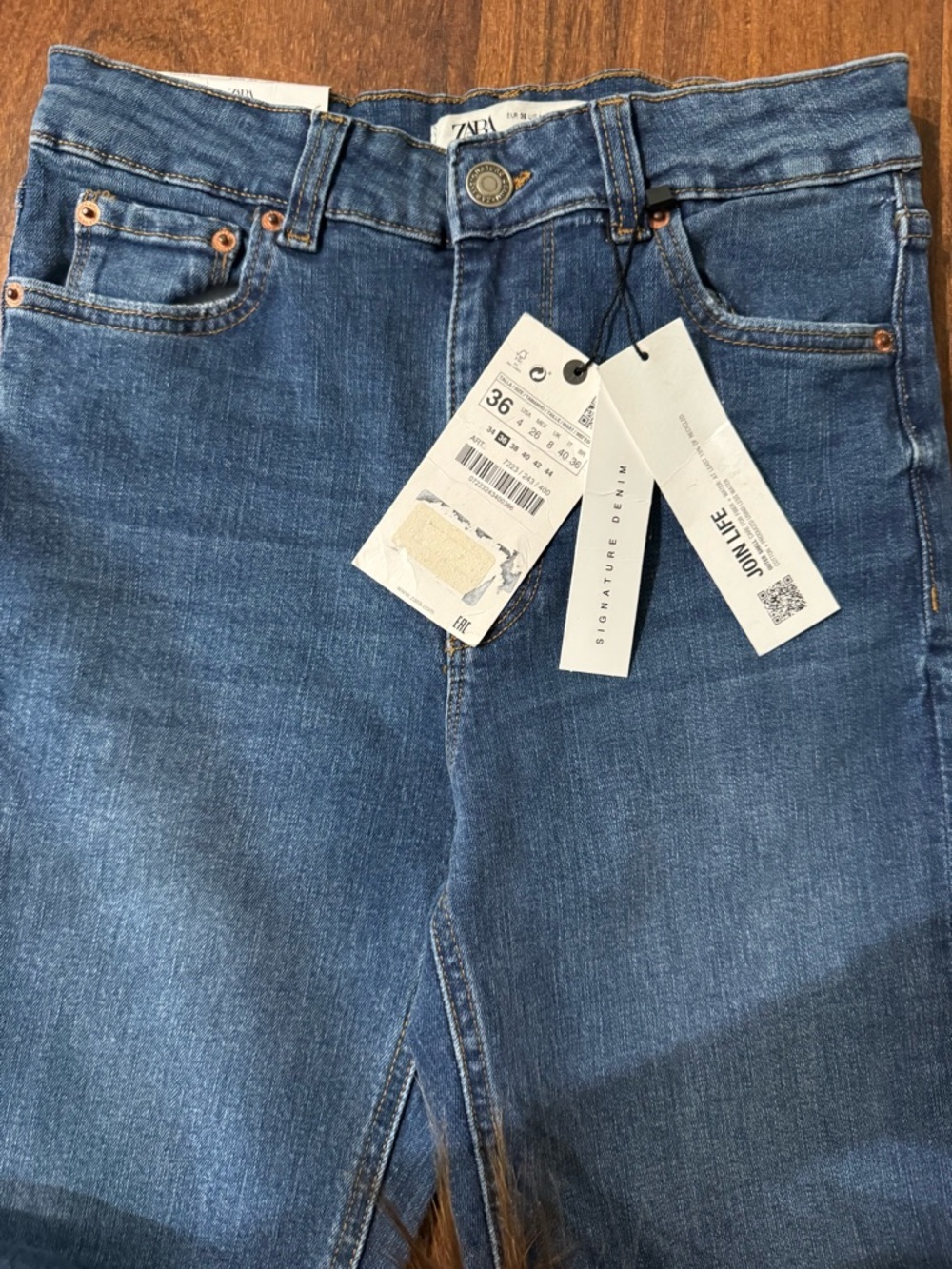 ZARA THE SKINNY FLARE JEANS SIZE 4 NWT - Picture 4 of 6